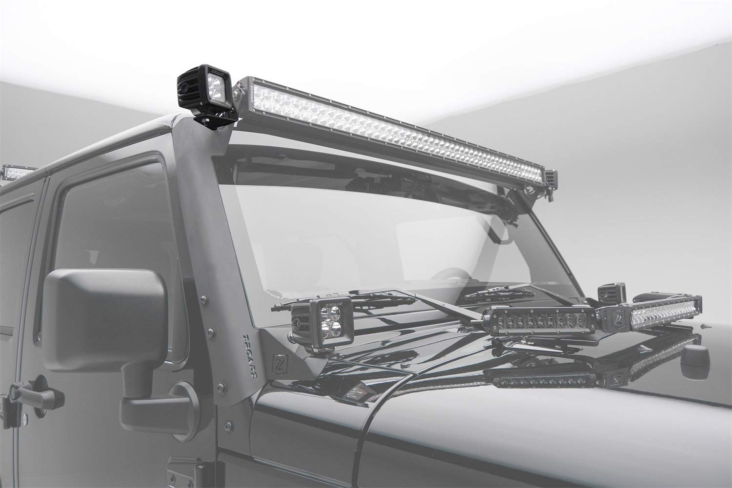 ZROADZ LED Pod Light Mount (JEEP Wrangler Roof Side Extra) Z334811, Black