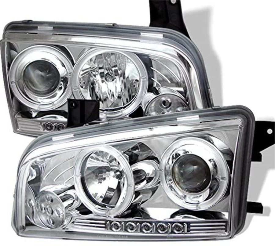 5009746 Spyder Auto LED Halo Projector Headlights Chrome/Clear