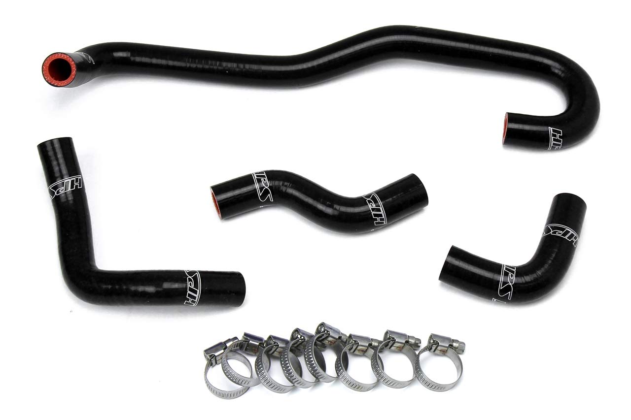 Black HPS 57-1655-BLK Silicone Heater Hose Kit Coolant