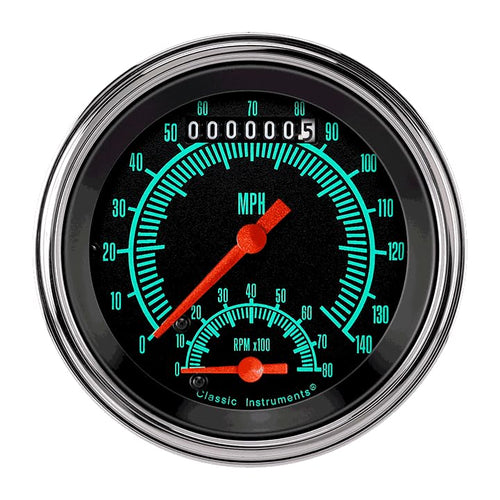 Ultimate Speedometer Classic Instruments GS20SLF with Built-in Tach G/Stock 3 3/8""