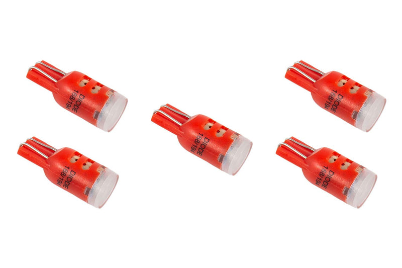 DD0030F: Diode Dynamics 194 LED Bulb HP5, Red (Five)