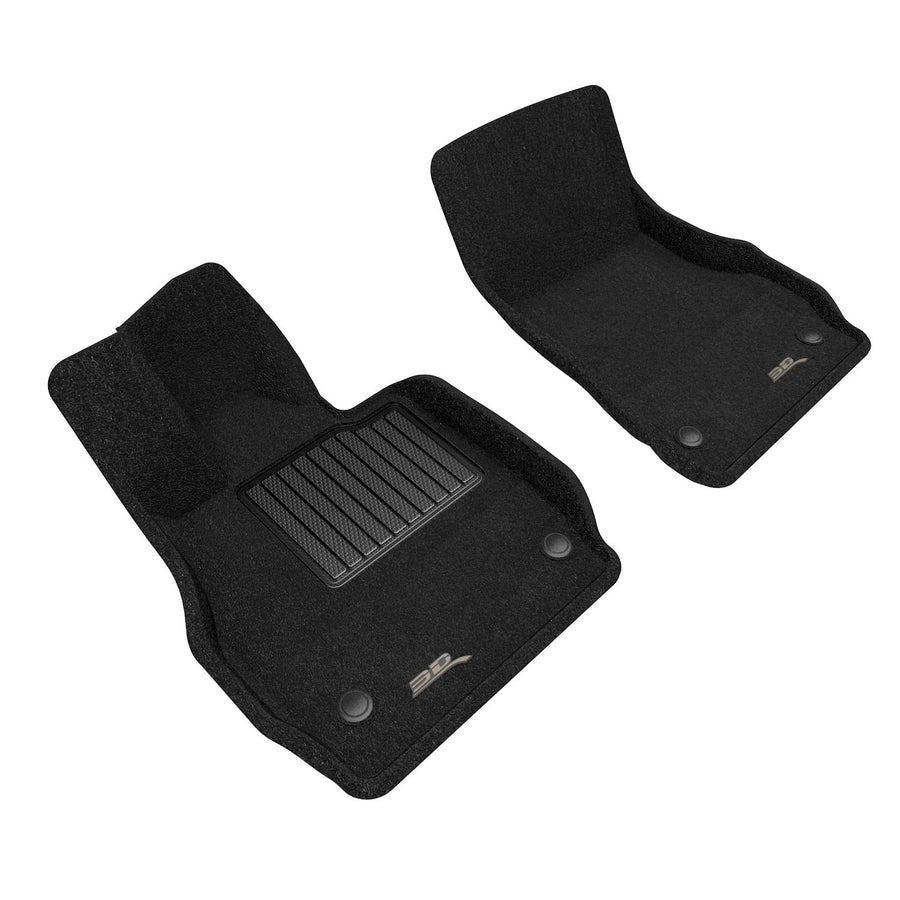 3D MAXpider Elegant Custom Fit Floor Mat (Black) Compatible with Chevrolet Corvette/E-Ray (C8) 2020-2025 - Front Row