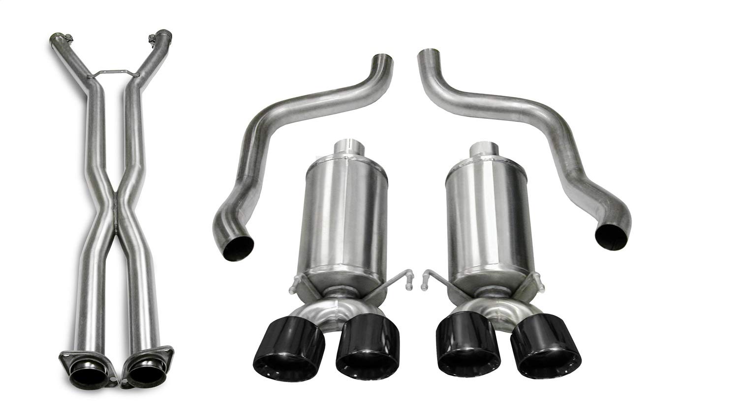 Cat-Back 2.5 IN Twin 3.5 IN Tips (14469CB6) Xtreme Sound Level | 2006-2008 Corvette C6 Auto 6 Black PVD