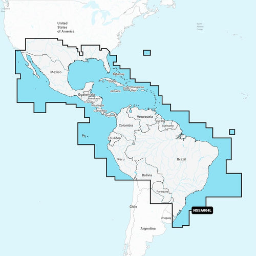 Navionics+ Garmin NSSA004L - Mexico, the Caribbean to Brazil - Inland Coastal Marine Chart [010-C1285-20]