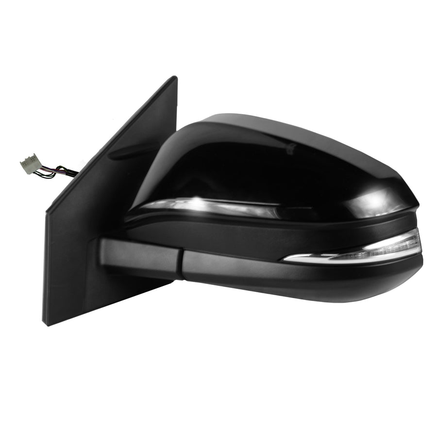 Driver Side Fit Mirror for Toyota RAV4, US Built, Textured Black w/PTM Cover, w/Turn Signal, spot Mirror, Foldaway, w/o Blind spot Detection, Does not Apply to Hybrid Models, Heated Power