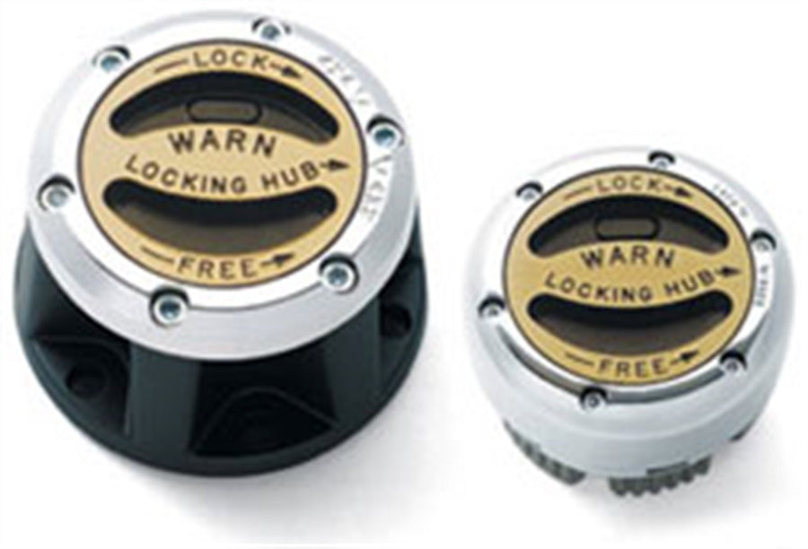 Premium WARN Manual Locking Hub with Zinc Aluminum Alloy Dial, Dual Seals and 30 Splines, Chrome, 1 Pair