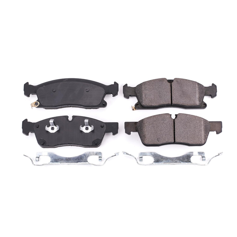 Front Brake Kit Power Stop For Jeep Grand Cherokee 2017-21 - Ceramic Brake Pads With Installation Hardware, 17-1904A
