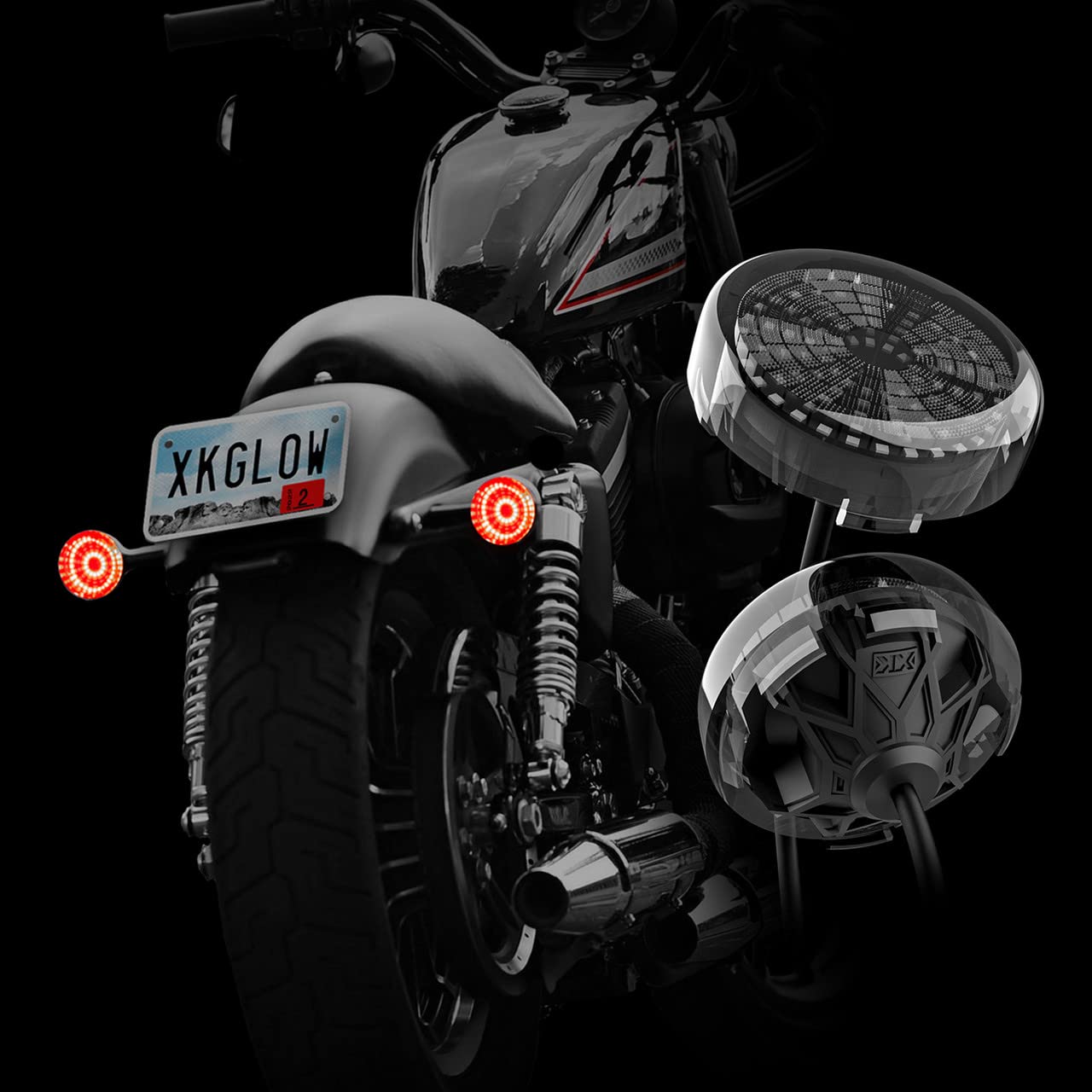 MotoTurnz XKGLOW Pro Series - 1156 Flat Style Rear