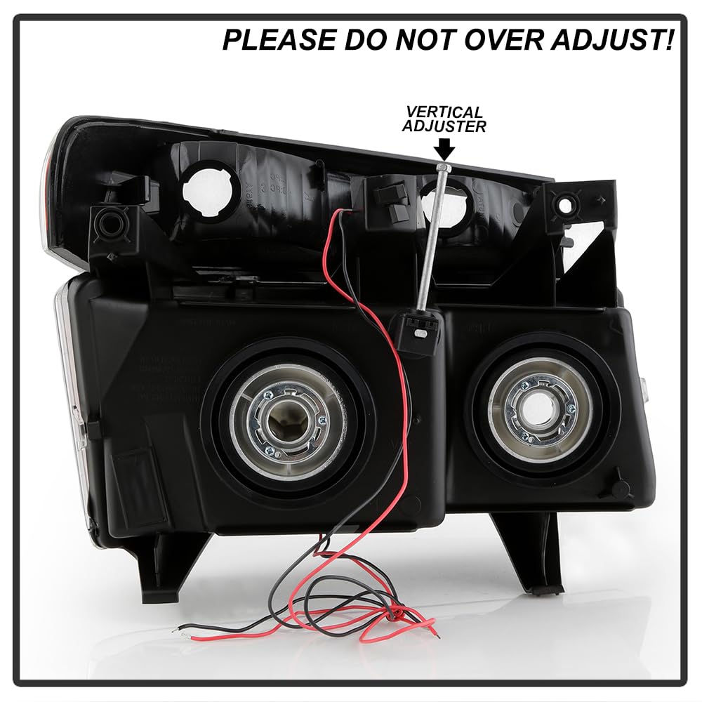 Chevy Colorado 04-12 / Canyon 04-12 / Isuzu i-208 i-350 2006 / Isuzu i-290 i-370 2007-2008 Spyder (xTune) Light Bar Headlights with Bumper Lights - Black