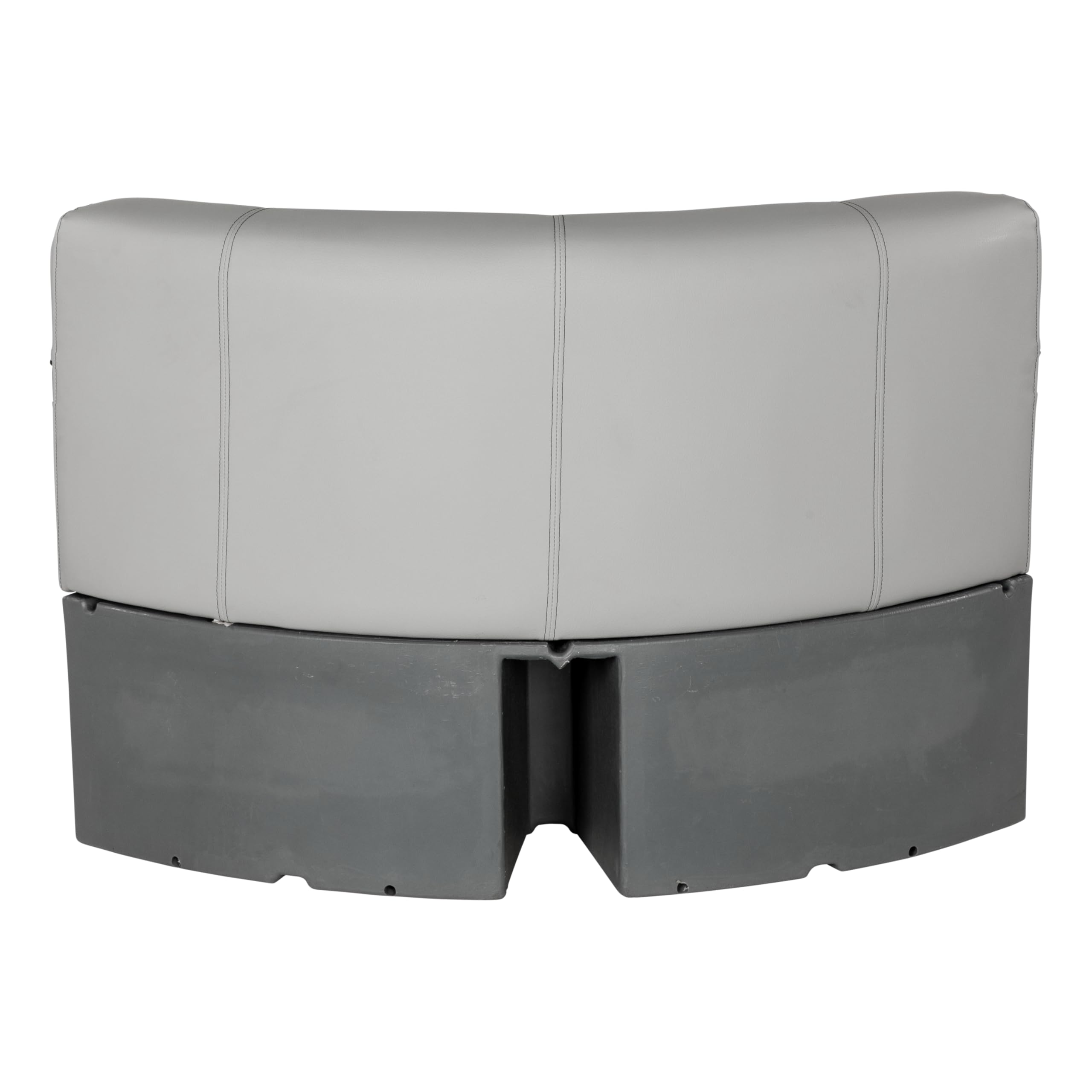 Rockport Series Lippert 32" Radius Pontoon Corner Seat, Measures 32" L x 28.5" W x 30" H, Marine-Grade Vinyl, High-Density Foam, Easy Installation, Fits Most Pontoons, River Rock – 20221094114