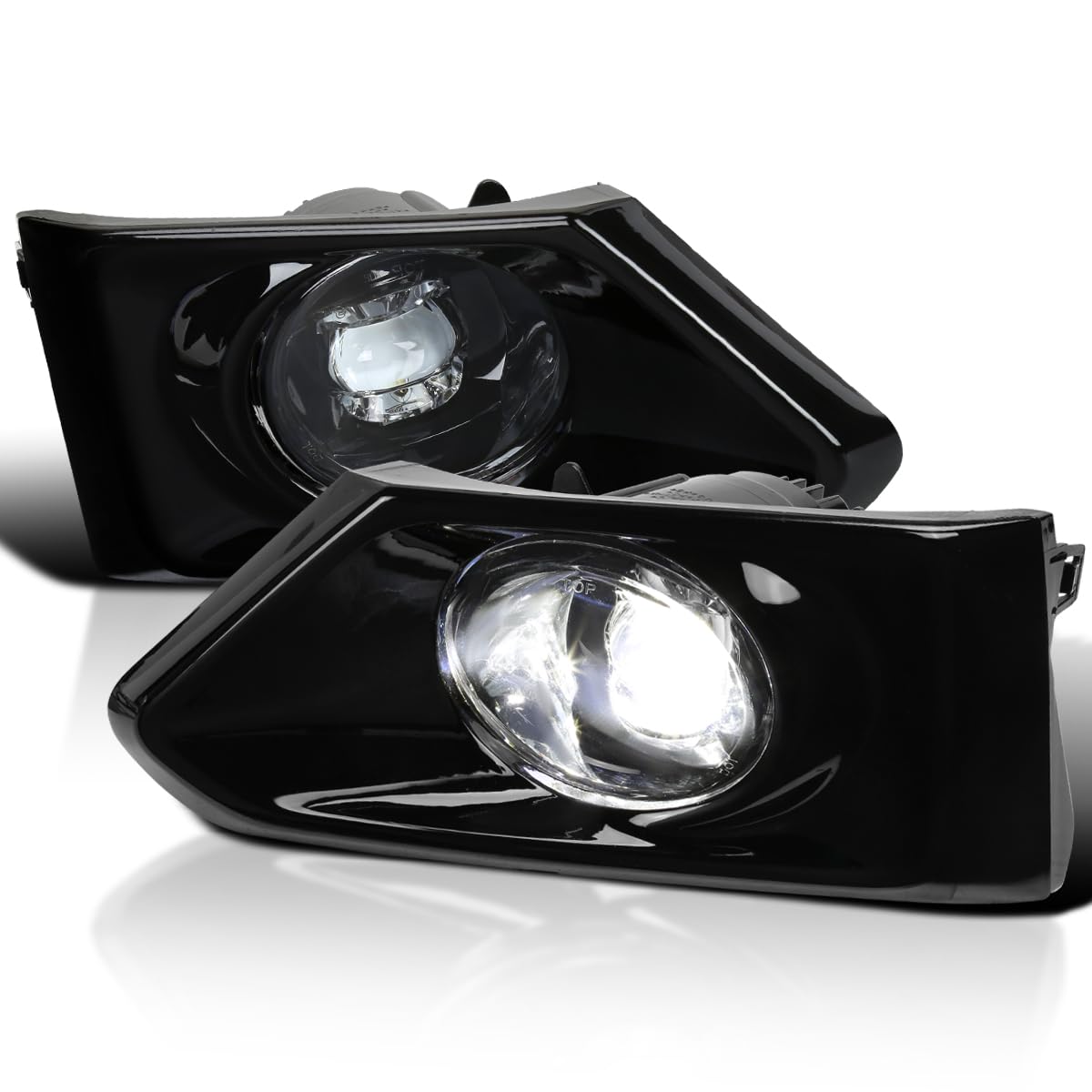 Chrome LED Fog Lights SPEC-D TUNING + Switch + Wiring Kits Compatible with 2019-2021 Nissan Altima, Left + Right Pair Assembly