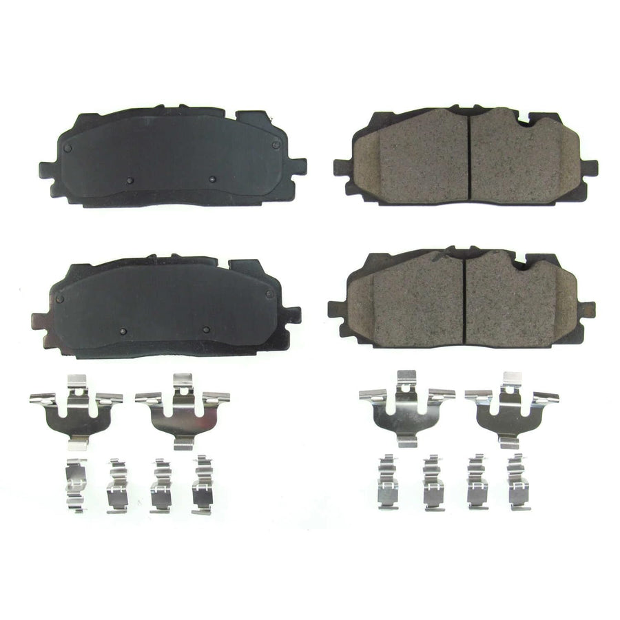 Power Stop Front Brake Kit For Audi A6 allroad 2020-21 |A6 Quattro 2019-25 |A7 Sportback 2019-25 |A8 Quattro 2019-25 |Q5 PHEV 2020-25 - Brake Pads Ceramic With Installation Hardware, 17-1894