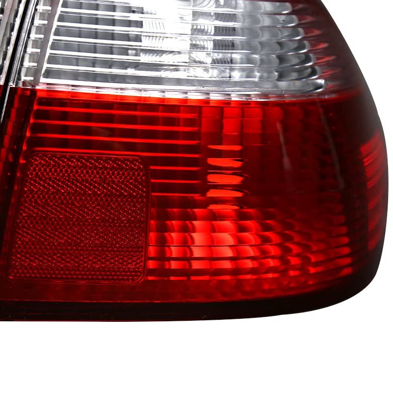 Red Tail Lights SPEC-D TUNING Compatible with 1998-2000 Honda Accord 4-Door Sedan, Left + Right Pair Assembly