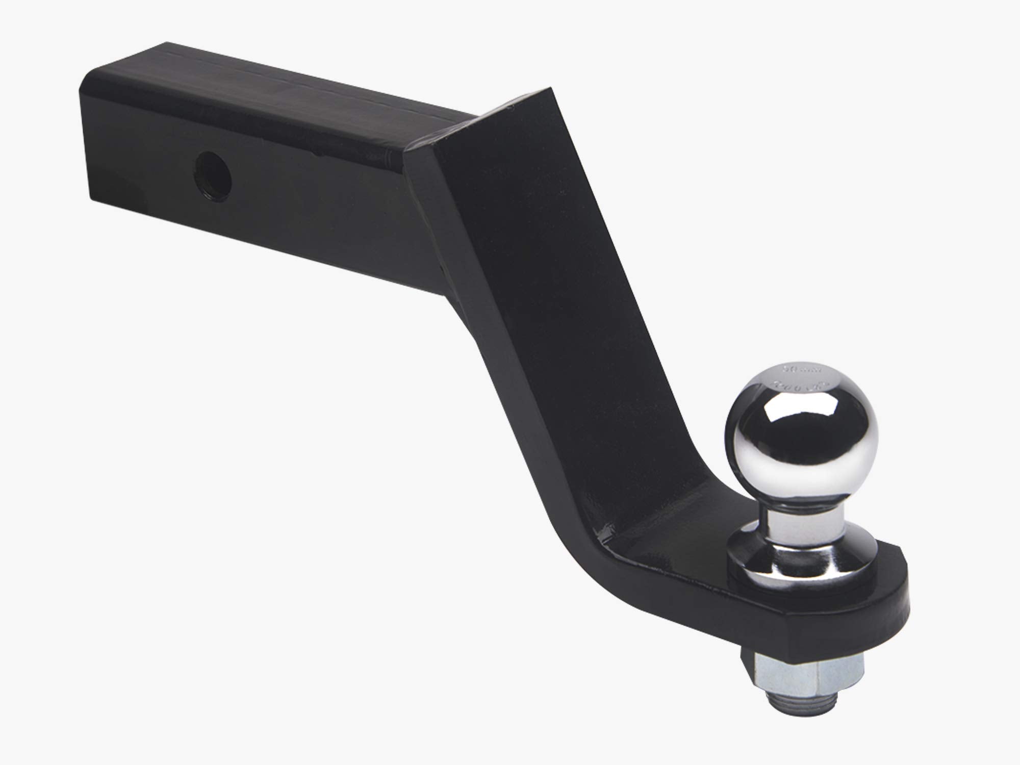 4.5" Drop Down Armordillo Loaded Ball Mount Trailer Tow Hitch with 2" Receiver Tube Universal Fit - Black