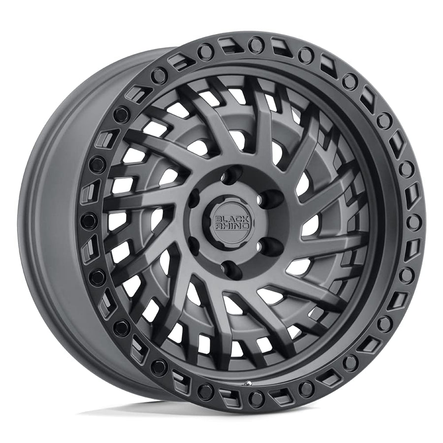 Black Rhino SHREDDER Hard Alloys 17X9, 5X5.0, 4.29, -18mm MATTE GUNMETAL W/ BLACK RING - 1790SHD-85127G71