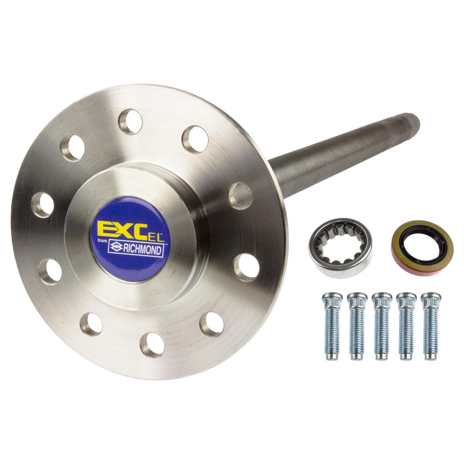 Axle Shaft Assembly EXCel For Ford 9.75" (12 Bolt); 2.53" Bearing OD; 1.62" Bearing Id; 14mm Studs; 33.375" Overall Length; 5 X 135mm Lug Pattern; 34 Spline; Includes Bearing, Seal And Studs