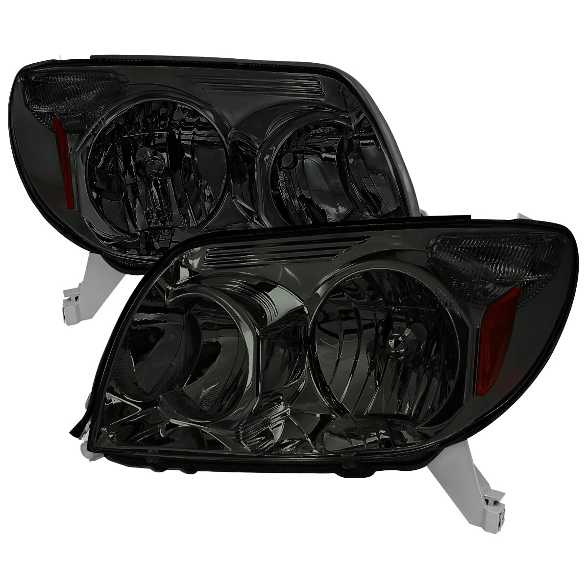 Smoke Headlights SPEC-D TUNING Compatible with 2003-2005 Toyota 4Runner, Left + Right Head Lamps Assembly