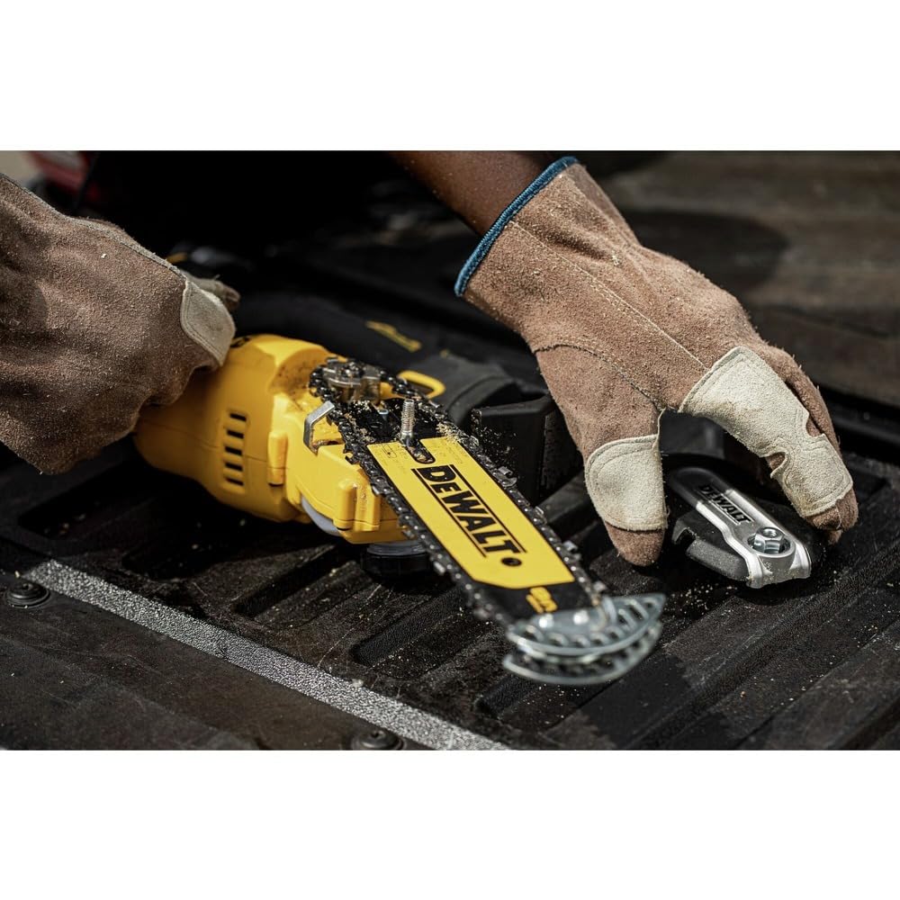 20V MAX DEWALT 8 inch Brushless Cordless Pruning Chainsaw with 3 Ah Battery Included (DCCS623L1)