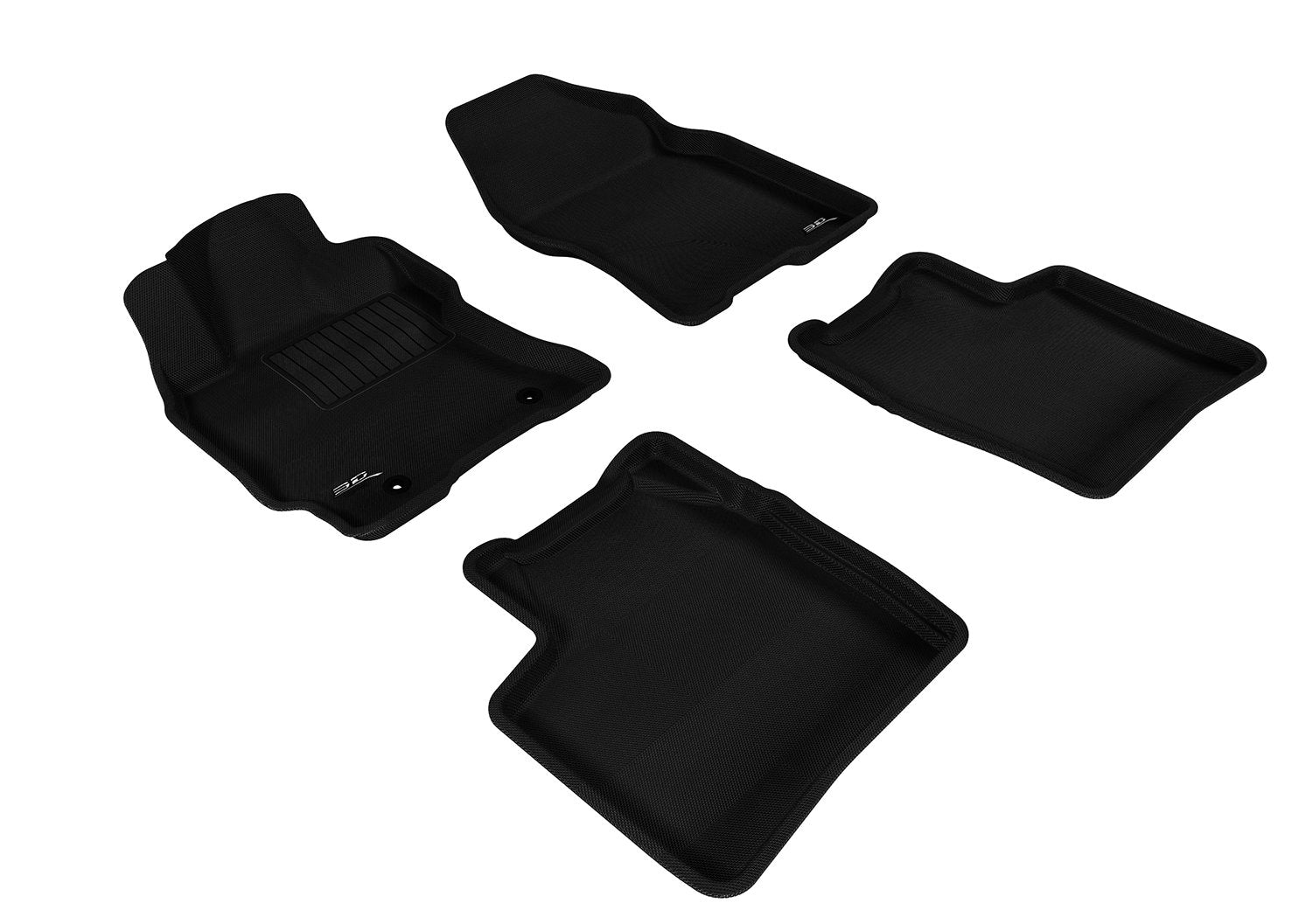 All-Weather 3D MAXpider Floor Mats for Toyota Prius 2004-2009 Custom Fit Car Liners, Kagu Series (1st & 2nd Row, Black)
