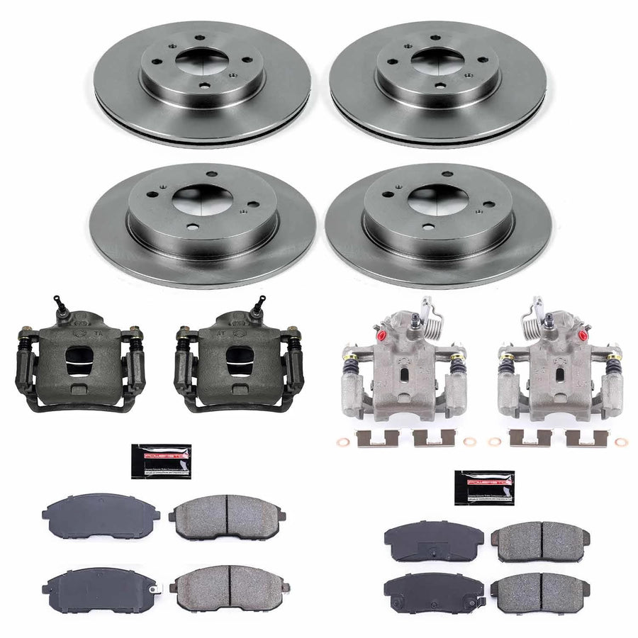 Power Stop KCOE751 Stock Replacement Brake Kit Front & Rear with OE Calipers For Nissan Sentra 2001 [Model Specific]