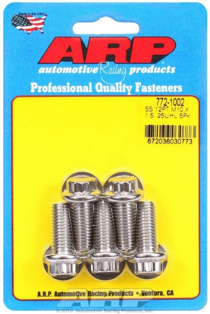 ARP S/S Auto Racing Bolt Kit - 12pt. (5) 10mm x 1.5 x 25mm