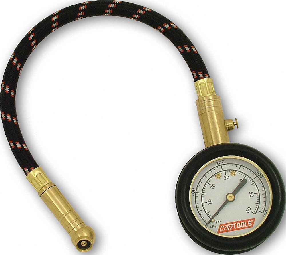 CruzTOOLS TirePro DTPG1 Dial Tire Gauge for Powersports, black