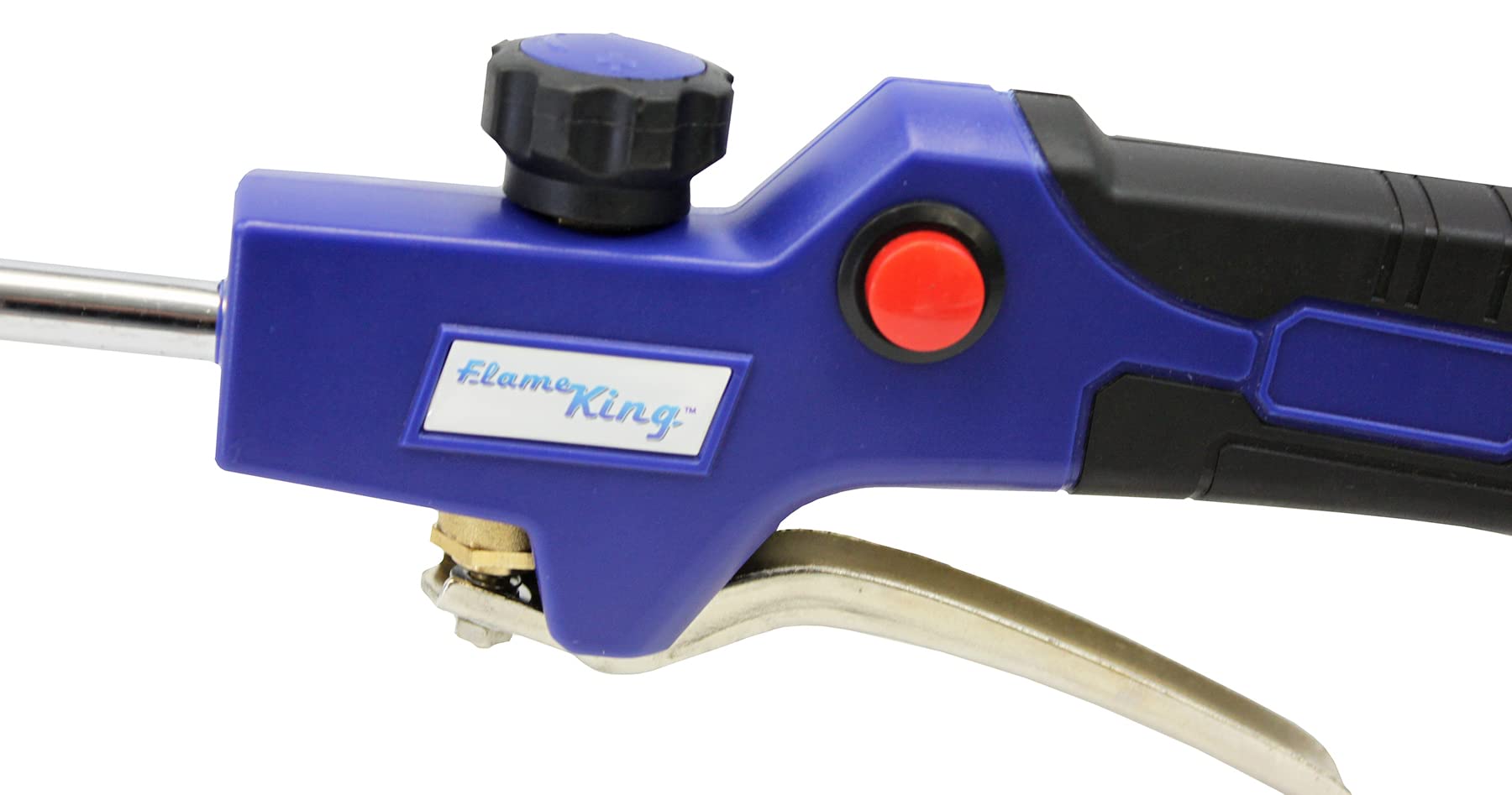 Flame King Heavy Duty Propane Torch Kit Weed Burner, 340,000 BTU with Battery Operated Igniter (Self Igniting), with 10-Ft Hose Regulator Assembly