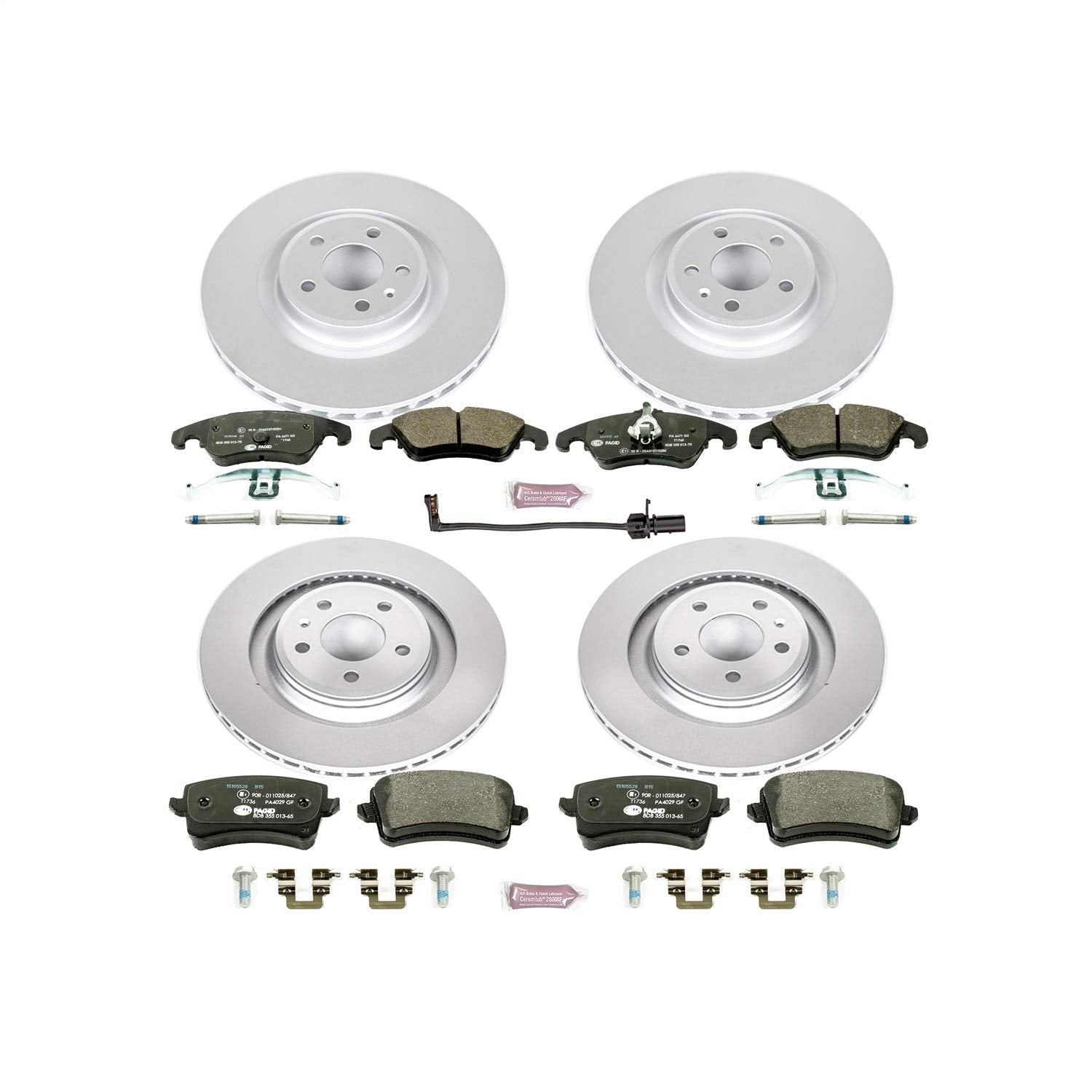 Power Stop Euro-Stop ESK6157 Front and Rear Brake Kit