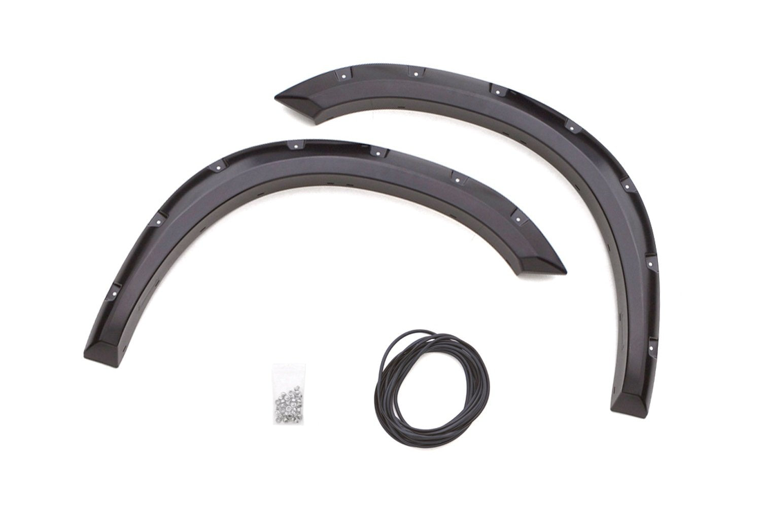 Lund Elite Series RX202TA Black Rivet Style Textured Front Fender Flare - 2 Piece
