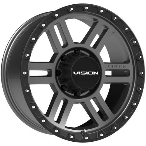 17x9 Vision 354 Manx 2 Gunmetal Wheel Rim 17" Inch +12mm 8x6.5"