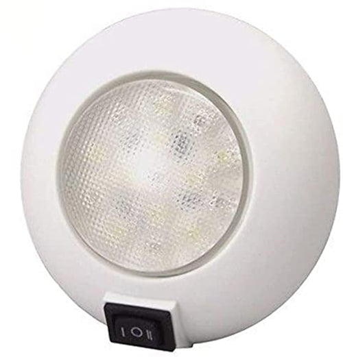 T-H Marine LED Dome Light Easy Mount with Switch - 12V Waterproof Dual Color Dome Light - Surface Mount for Boat & RV - 4 Inch Compact Design for Energy-Efficient Interior Lighting - Red/White