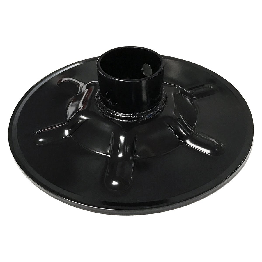 Lippert Ground Control 3.0 Replacement Hall Effect Rear Jack Foot Pad, 9" Diameter, Fits 2" I.D. Tube, Strong Black Powder-Coated Steel Construction, Easy Installation - 377962