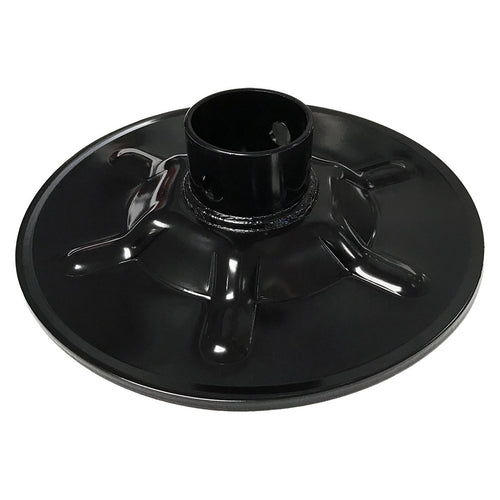 Lippert Ground Control 3.0 Replacement Hall Effect Rear Jack Foot Pad, 9" Diameter, Fits 2" I.D. Tube, Strong Black Powder-Coated Steel Construction, Easy Installation - 377962