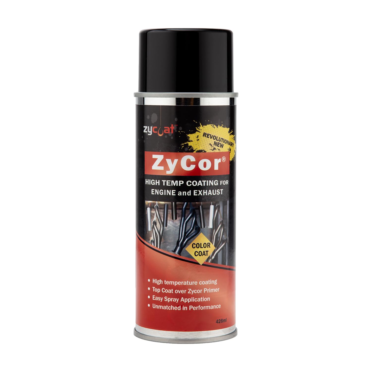 ZyCoat 19013 ZyCor DIY High Temperature Aerosol Coating - Bitchin Black Color Coat, 13 Ounce