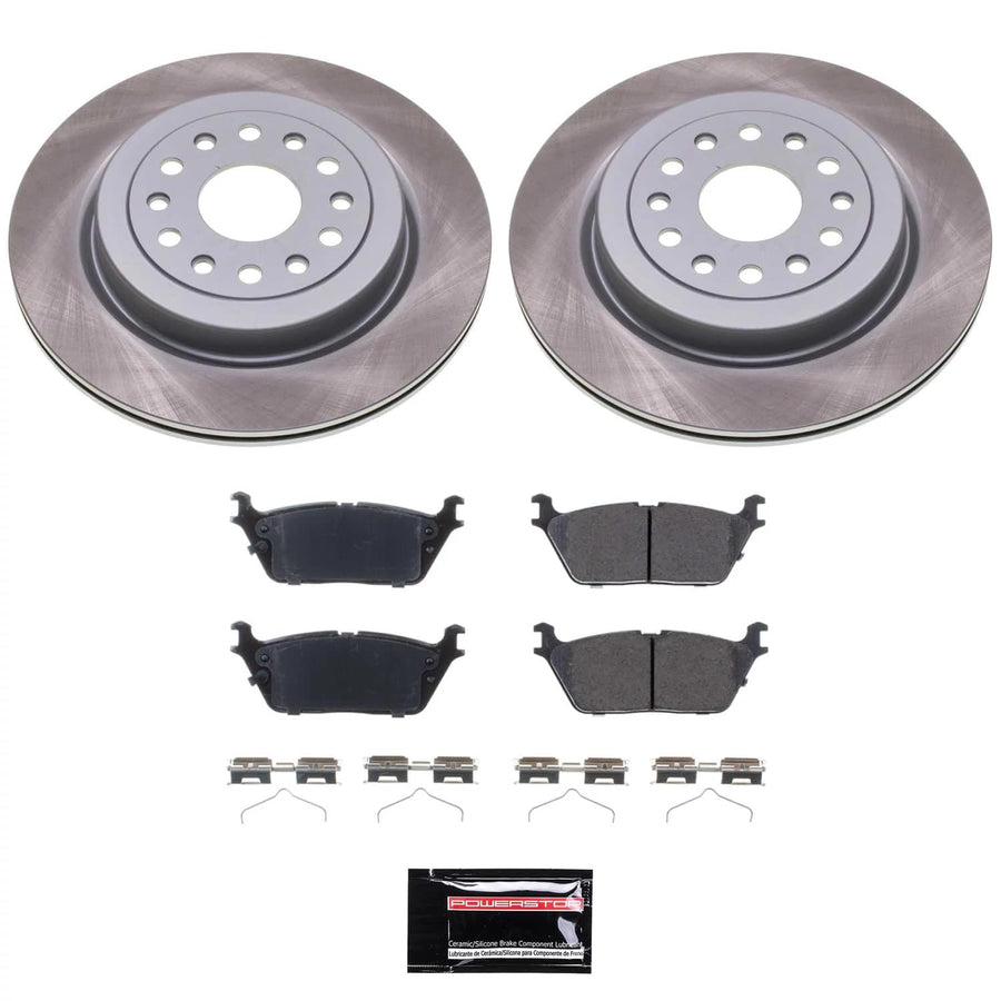 POWERSTOP Brake Kit For Buick Envision Front and Rear Geomet Coated Brake Rotors and Brake Pads 2019-2020 [Vehicle Specific]
