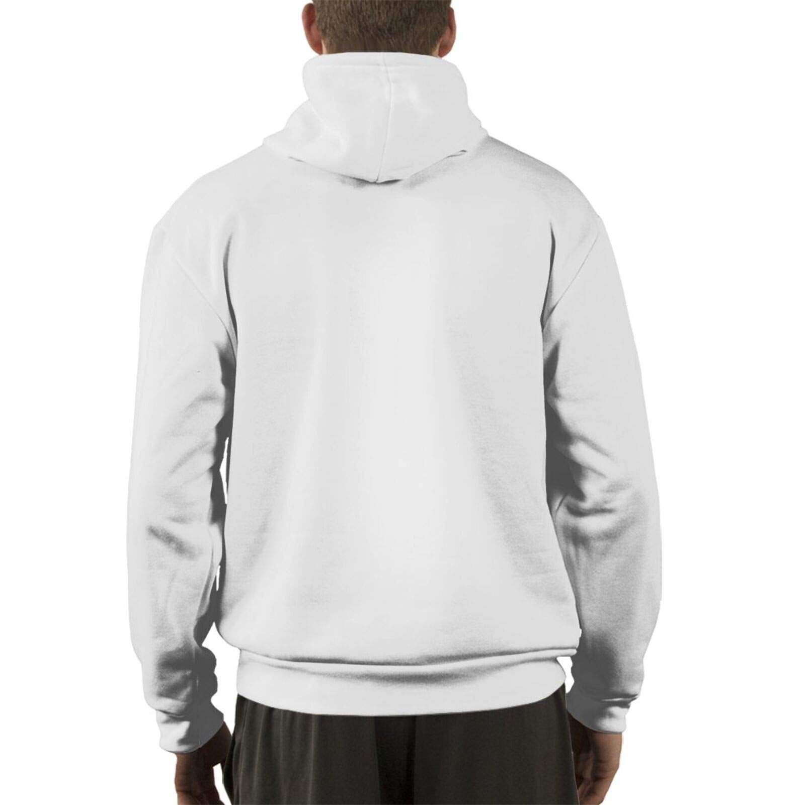 Majestic Dog 3D Printing Personalized Hoodie Hoodie Fleece Round Tie Pocket Pullover Sweater Fall and Winter Thickening, White, X-Large