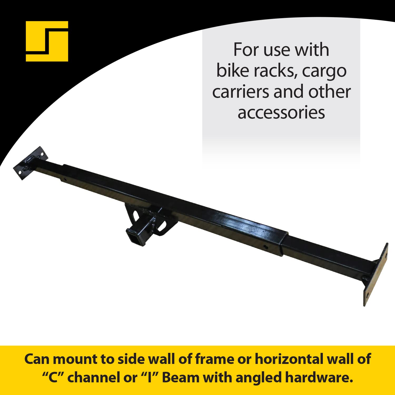 Stromberg Carlson Adjustable CC-300 Accessory Hitch - Hitch Receiver for Bike Rack and Carriers, Ideal for Back of Camper, Travel Trailer & RV, Camper Trailer Hitch, Adjustable Truck Hitch, Black