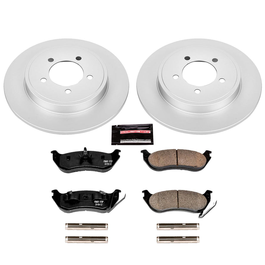 Power Stop CRK1929 Brake Rotor & Coated Ceramic Brake Pads- rear For Ford Explorer 2006-2010, Ford Explorer Sport Trac 2007-2010, Mercury Mountaineer 2007-2010 [Model Specific]