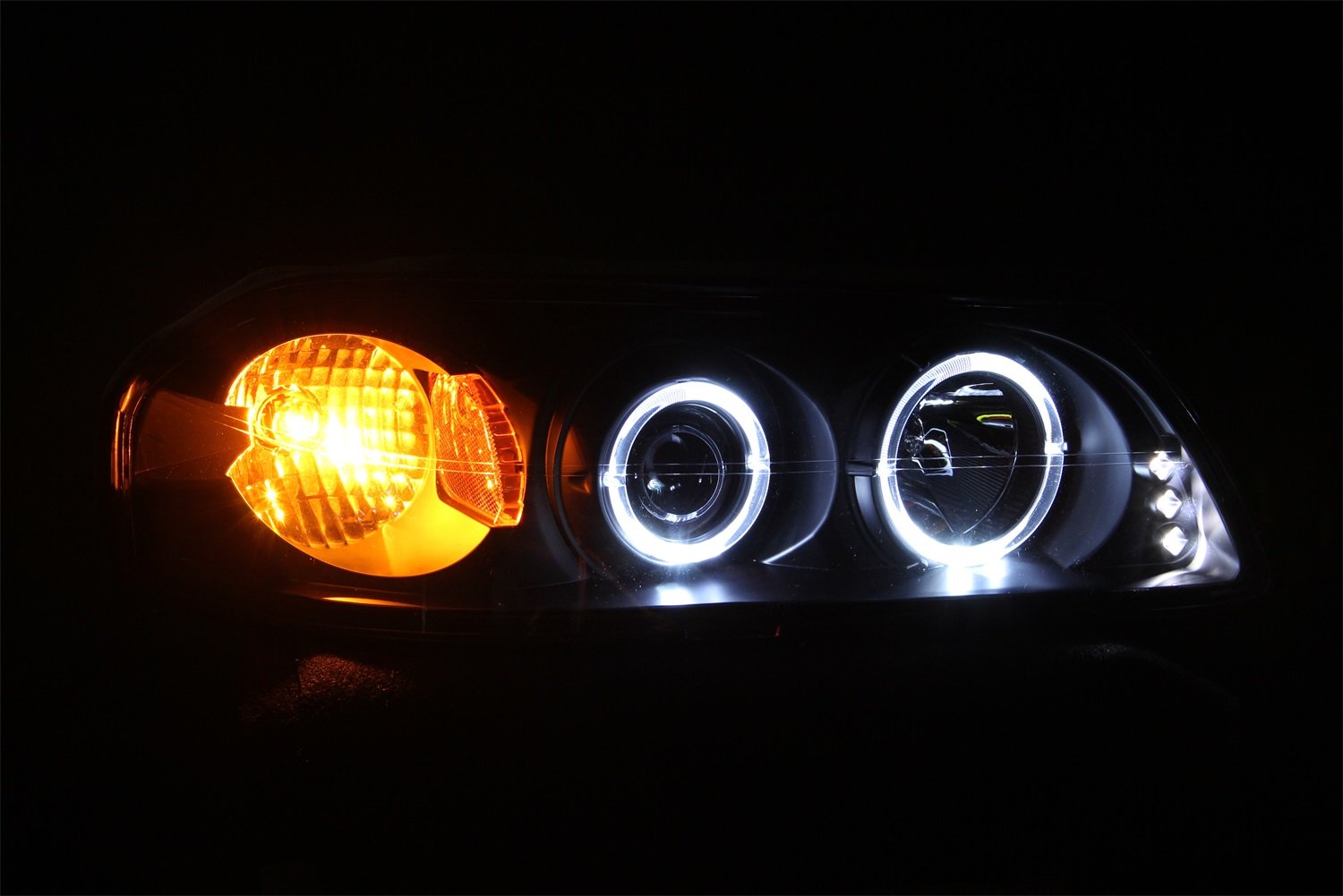 Chrome Clear AnzoUSA Projector Halo Headlight for Chevrolet Impala - (Sold in Pairs)