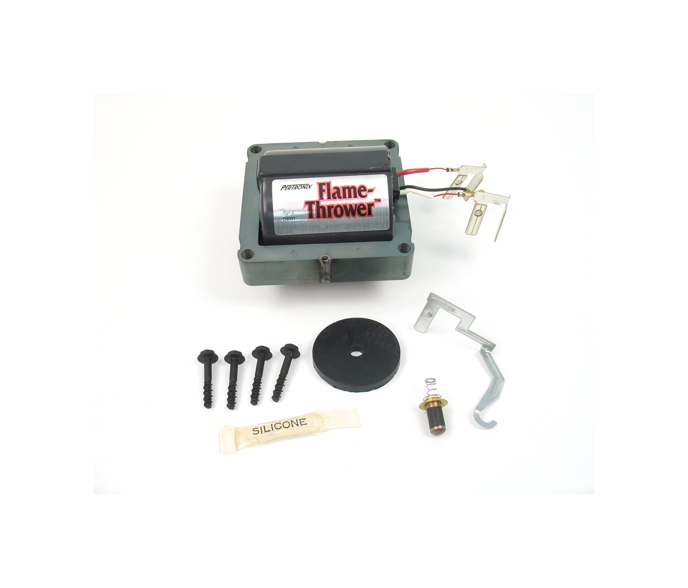 Pertronix Flame-Thrower Red/White Wire 50,000 Volt GM HEI Coil D3001