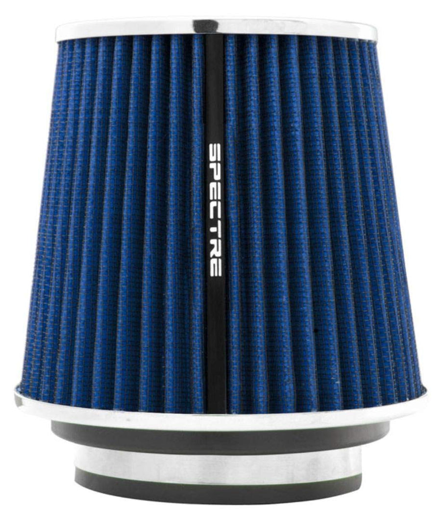 Spectre Performance Clamp-On Universal Air Filter: High Performance, Washable Filter: Round Tapered; 3 in/3.5 in/4 in Flange ID; 6.719 in (171mm) H; 6 in (152mm) Base; 4.75 in (121mm) Top, SPE-8136, Blue