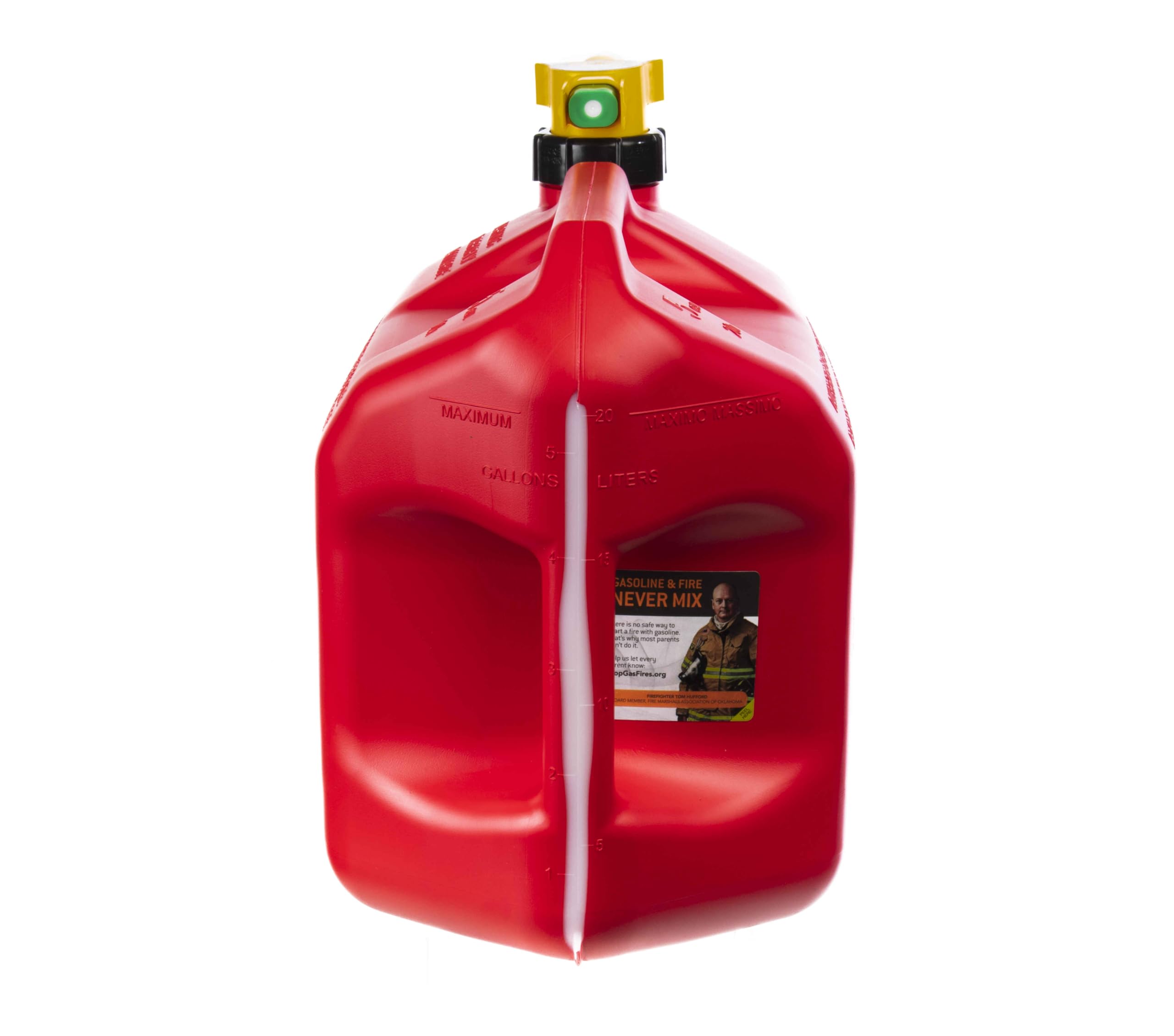 5 Gallon No-Spill Gas Can with View Stripe, Red