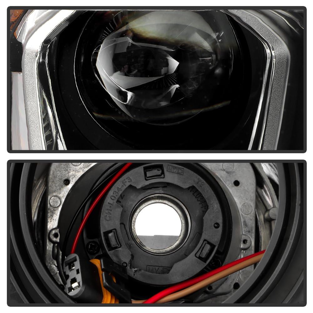 Ford Escape Spyder (POE) 17-19 w/LED DRL Black Bezel Headlight - OE Black Right