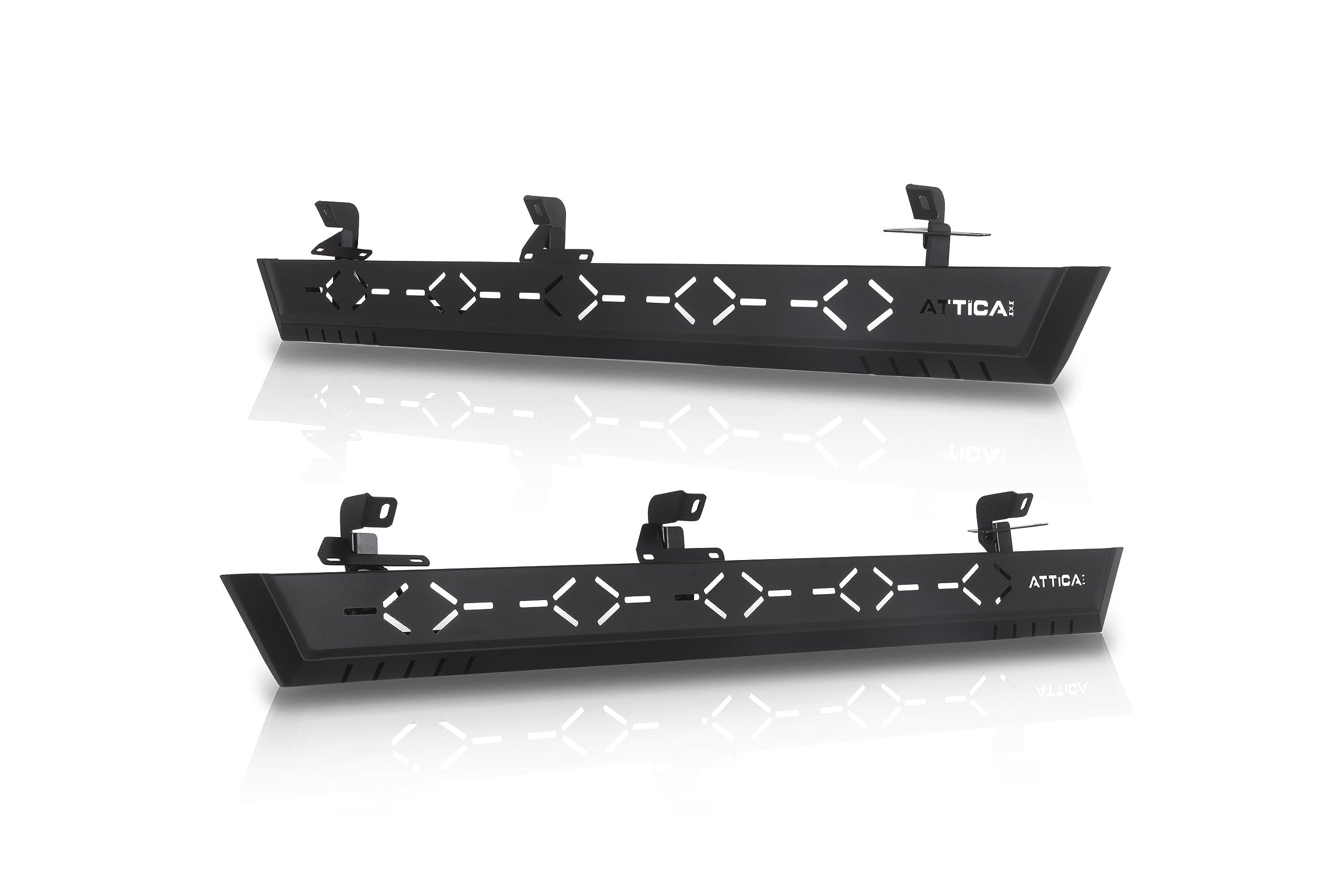 Attica4x4 Cobra Tek - Side Step w/Step Lights | Compatible with Ford Bronco (2021-2023) | Durable Steel Construction | Adventure-Ready Design | Textured Black Powder Coat.