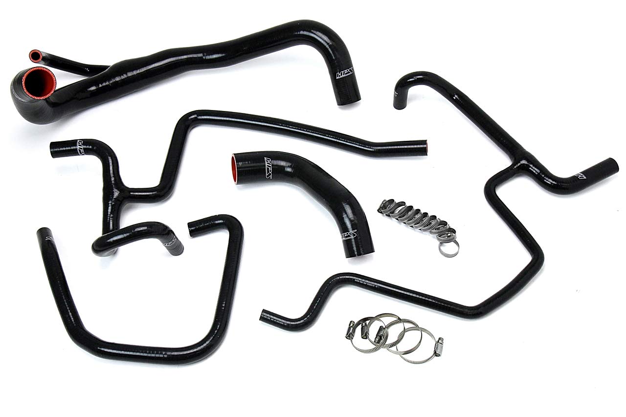 Black Silicone Radiator and Heater Hose Kit HPS 57-1646-BLK
