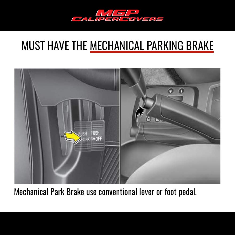 MGP 21183SMGPRD Caliper Covers Red Brake Covers Fits 2016-2019 Kia Optima (Mechanical Parking Brake) Engraved with MGP (Front/Rear Covers; set of 4)