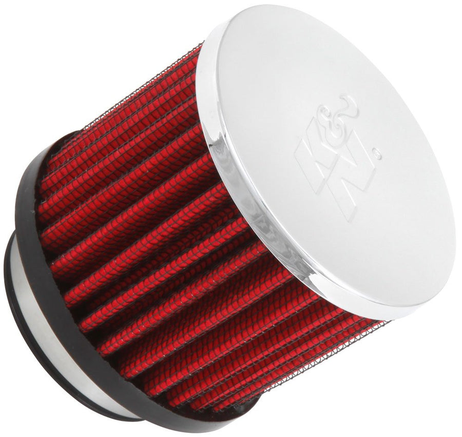 K&N Air Filter/Breather Vent: High Performance, Premium, Washable, Replacement Engine Filter: Flange Diameter: 1.75 in, Filter Height: 2.5 in, Flange Length: 0.625 in, Shape: Breather, 62-1480