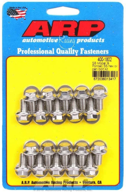 ARP Oil Pan 6pt Bolt Kit SS SBM & Pontiac V8