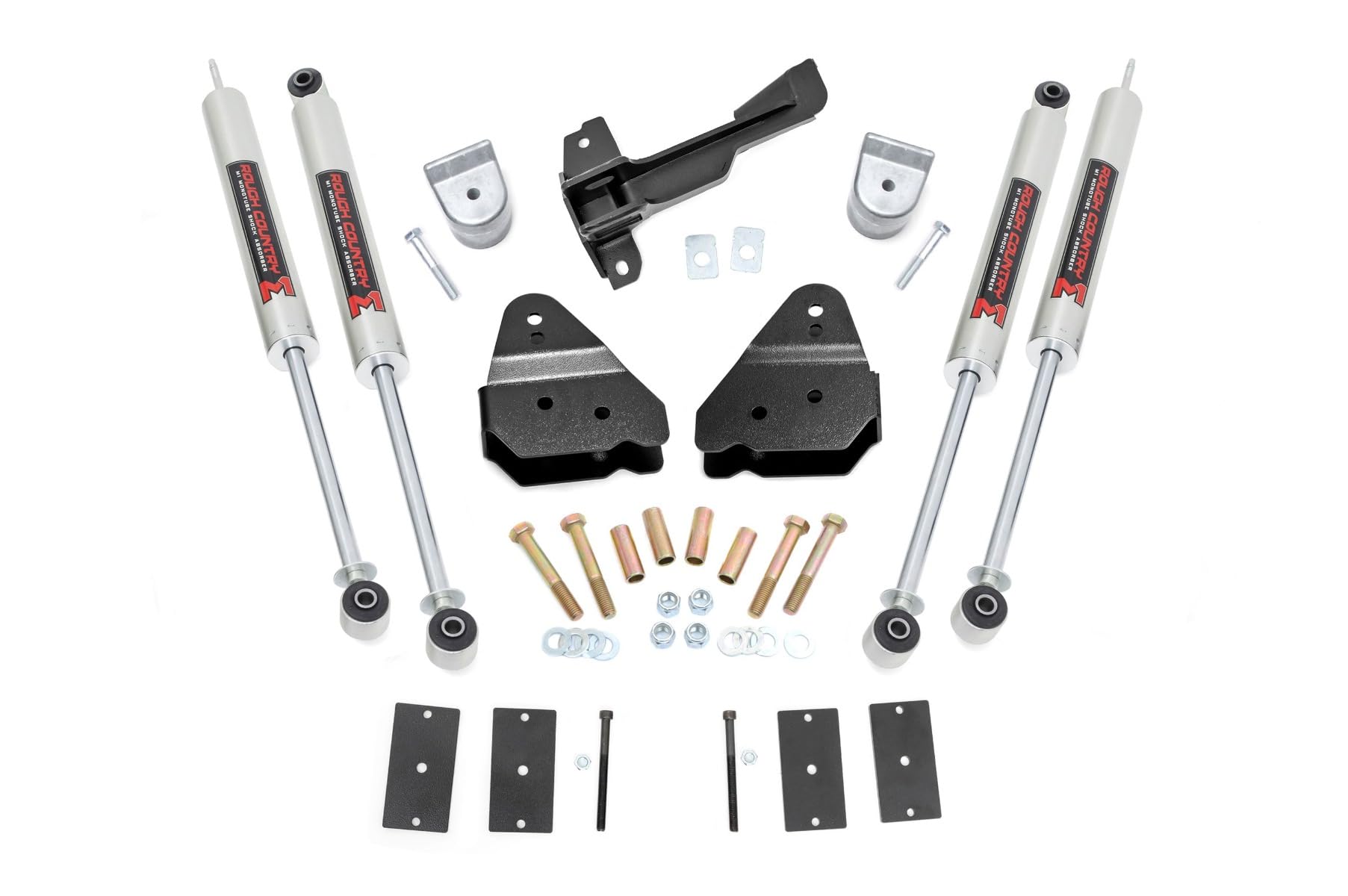 3" Rough Country Suspension Kit with M1 Shock Absorbers for Ford F-250/F-350 Super Duty Tremor Pkg (2019-2022) - Front & Rear Shocks