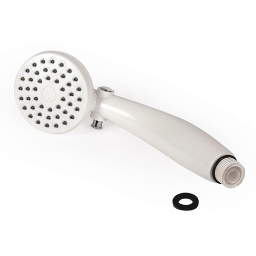 RV Outdoor Shower Head Camco | High Flow Shower Head | Conserve Water with Convenient On/Off Switch | White (44023)